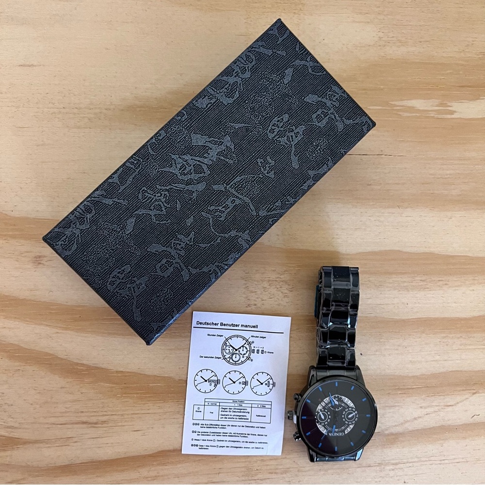 GENEVA Watch for Men's Business and Casual Style Quartz One Size - Picture 6 of 8